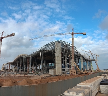 Cuadro de acero ligero prefabricado Estructura del edificio de la estación del aeropuerto
