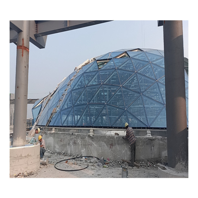 Panel de fachada de cristal de pared de cortina de aluminio de color azul para estructuras de acero Solución de diseño de edificios en el mercado global