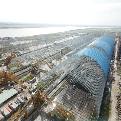 Palmo grande del marco de acero Q345 de la construcción el 100-300m del espacio de la rejilla ligera del marco