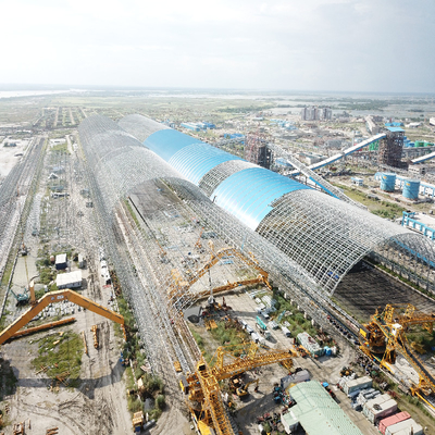 Palmo grande del marco de acero Q345 de la construcción el 100-300m del espacio de la rejilla ligera del marco