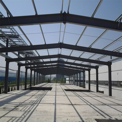 Marco porta de la sola bahía de Q235B que perfora la estructura de acero porta cad para Hall Shed