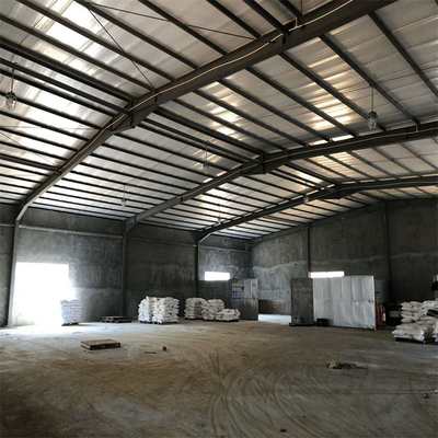Marco porta de la sola bahía de Q235B que perfora la estructura de acero porta cad para Hall Shed