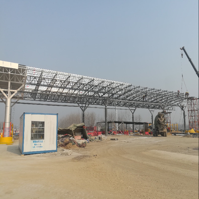 Construcción del toldo de la plaza de peaje de Q235B que dobla la instalación galvanizada de Quilk