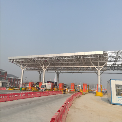 Construcción del toldo de la plaza de peaje de Q235B que dobla la instalación galvanizada de Quilk
