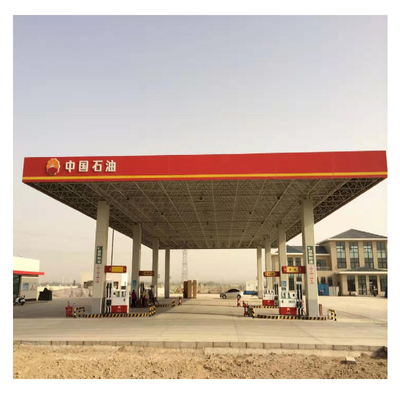 Galvanización larga del palmo del toldo de la gasolinera de la gasolina Q355 barata