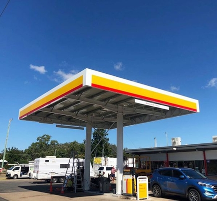 Palmo grande gris oscuro 10m de la nueva de Q235B de la gasolinera construcción del toldo