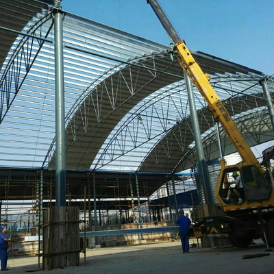 Estructura de edificio ligera prefabricada de marco de acero del SGS S235JR para la vertiente del carbón