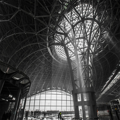 El tejado del aeropuerto 960m m de los marcos del espacio del acero de la arquitectura del tejado del EPS modificó para requisitos particulares