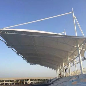 La PU curvó el corte extensible de la arquitectura de la membrana del tejado PTFE de la membrana