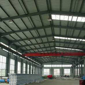 Rigidez porta de acero del tejado de la construcción de edificios de marco de Q235 GB 0.6m m