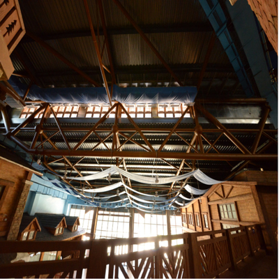 Estructura de acero del braguero Q235 que cubre el EPS gris para el parque temático interior del agua