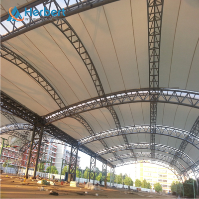 Bóvedas espaciales del cable de la membrana extensible del PVC PTFE del tejado del EPS que sueldan con autógena para la estructura