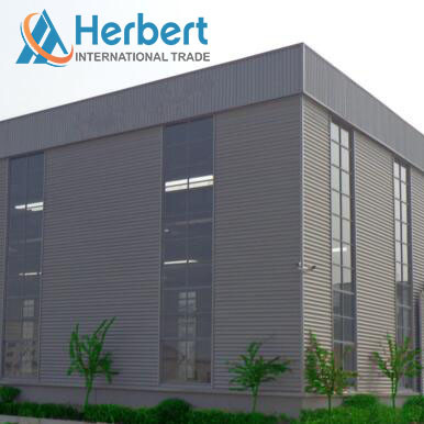 Edificio de acero prefabricado Rockwool de la estructura de tejado de Q235B Warehouse