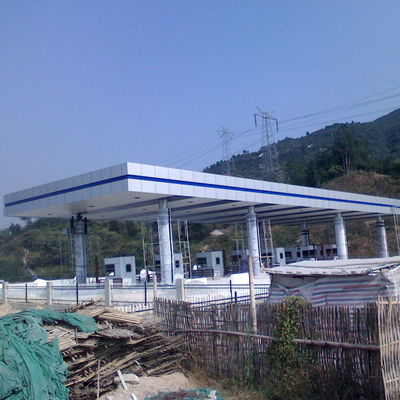 Vientos de resistencia del tejado del toldo 950m m 0.8m m de la estación del gas combustible de S355JR