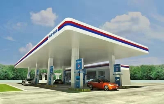 Tejado grande de la construcción 0.8m m 950m m del toldo de la gasolinera de S355JR modificado para requisitos particulares