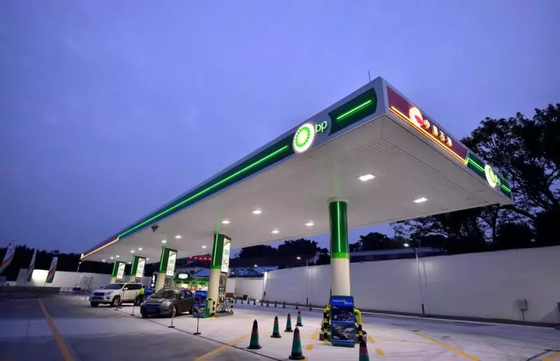 Tejado grande de la construcción 0.8m m 950m m del toldo de la gasolinera de S355JR modificado para requisitos particulares
