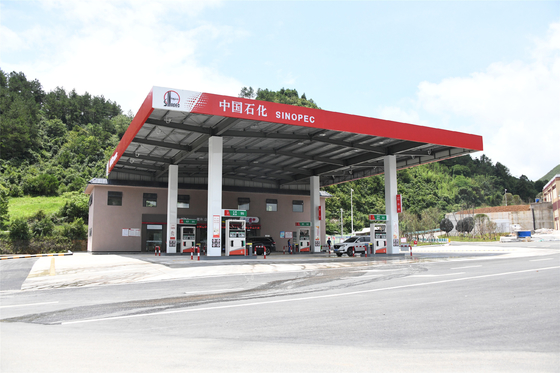 Construcción los 300m del toldo de la gasolinera de la gasolina de S235JR modificados para requisitos particulares