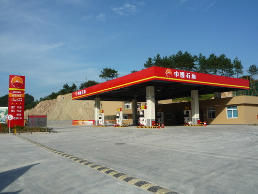 Construcción los 300m del toldo de la gasolinera de la gasolina de S235JR modificados para requisitos particulares