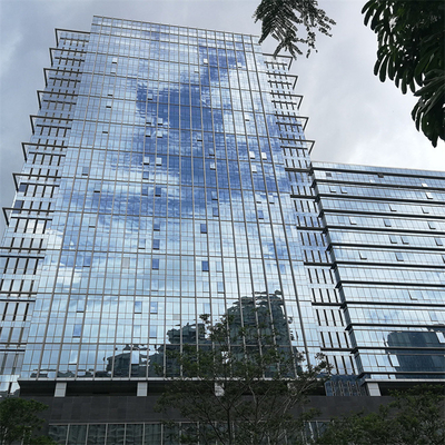 Sistema de cristal puesto en unidades enorme de aluminio 120m m del revestimiento de la pared de cortina