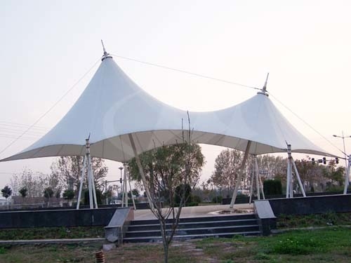 Estructura extensible de la membrana del tejado de la arquitectura 120m m 50m m de la tela de la tensión Q355