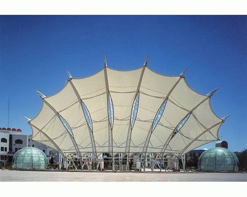 Estructura extensible de la membrana del tejado de la arquitectura 120m m 50m m de la tela de la tensión Q355