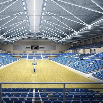 Diseño prefabricado del gimnasio de la estructura de acero del palmo grande