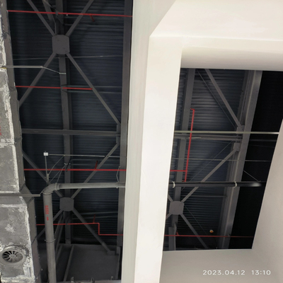 Solo tejado cad del almacén de la estructura de acero de la bahía de Q235B para Hall Shed