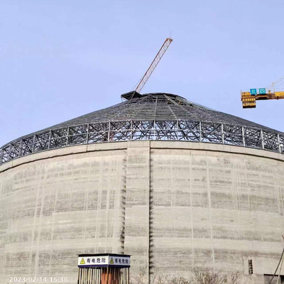 Estructura de marcos espaciales de acero prefabricados Q235 para silo de escoria