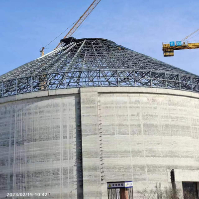 Estructura de marcos espaciales de acero prefabricados Q235 para silo de escoria