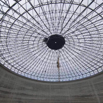 Estructura de marcos espaciales de acero prefabricados Q235 para silo de escoria