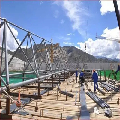 Instalación rápida estructura del techo del almacén de acero que permite la extensión y la altura de la vela