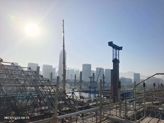 Instalación en el sitio Q235 Cuadro de espacio Truss Almacenamiento cobertizo de carbón