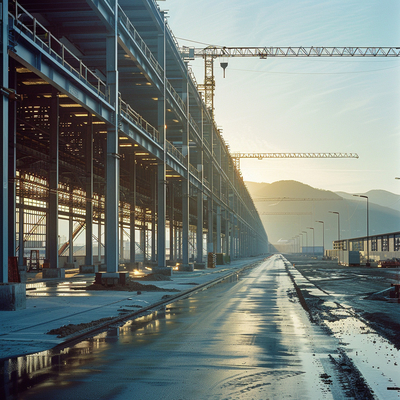 Q235 Estructuras galvanizadas de acero con capacidad de flexión para grandes instalaciones públicas
