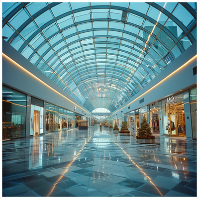 Gran claraboya Velux de doble cúpula con marco de aluminio curvo para edificios de diseño elegante