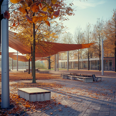 Estructura de membrana de tensión para instalaciones recreativas de parques Soluciones de sombra versátiles