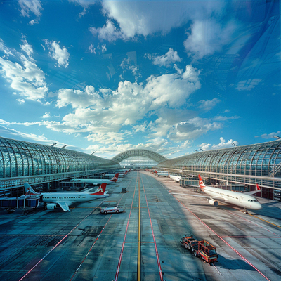 Marco de espacio de acero para estructuras de suspensión en terminales de aeropuertos que mejoran la estética y la estabilidad