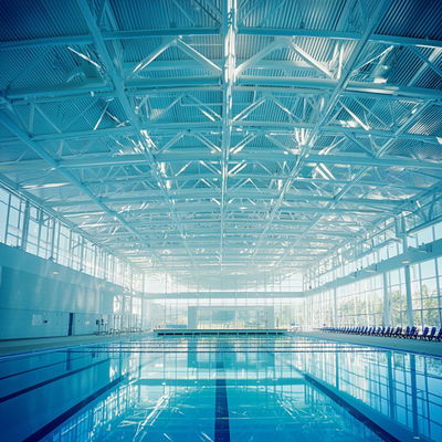 Estructura espacial de acero para techos de piscinas Soluciones duraderas y elegantes.