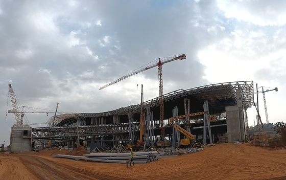 Cuadro de acero ligero prefabricado Estructura del edificio de la estación del aeropuerto