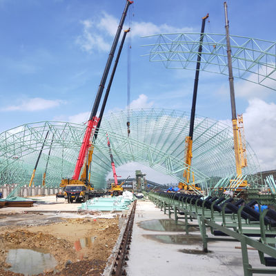 Almacén de estructura de acero personalizado, cobertizo industrial prefabricado