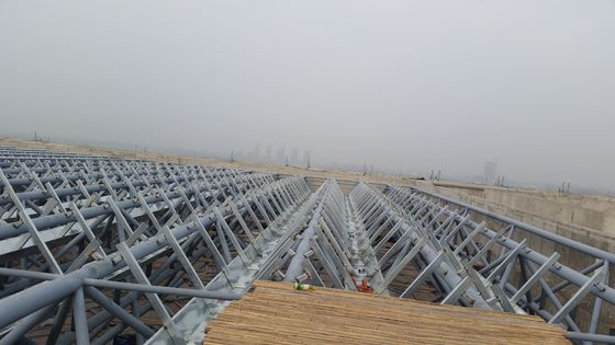 Galvanized Steel Roof Truss 50 Years Usage Light Structure Frame