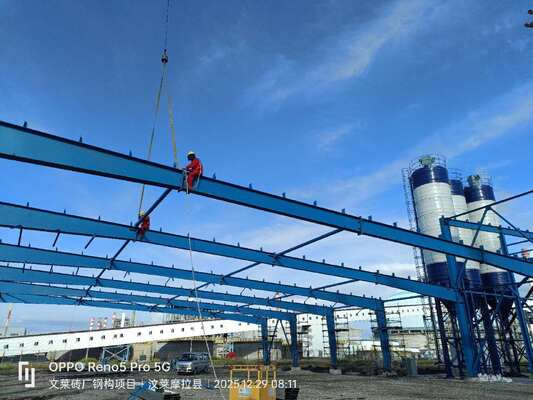Estructura de techo de almacén de span personalizada construida para soportar condiciones de carga de nieve variables para soluciones de almacenamiento